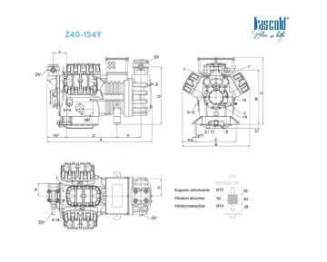 Compresor Frascold semiermetic Z40-154Y